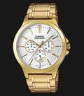 Casio General MTP-V300G-7AUDF Silver Dial Gold Stainless Steel Band-0