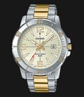 Casio General MTP-VD01SG-9BVUDF Enticer Men Gold Dial Dual Tone Stainless Steel Band-0