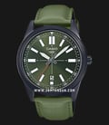 Casio General MTP-VD02BL-3EUDF Dress Men Green Dial Green Leather Band-0