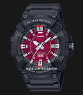 Casio General MW-610H-4AVDF Red Dial Black Resin Band-0