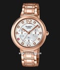 Casio Sheen SHE-3048PG-7AUDR Ladies Silver Dial Rose Gold Stainless Steel Strap-0