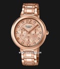 Casio Sheen SHE-3048PG-9AUDR Ladies Rose Gold Dial Rose Gold Stainless Steel Strap-0