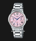 Casio Sheen SHE-3049D-4AUDR Pink Dial Stainless Steel Strap-0