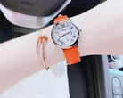 Casio Sheen SHE-3049L-7AUDR Ladies Silver Dial Orange Leather Strap-4