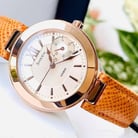 Casio Sheen SHE-3051PGL-7AUDF Ladies Rose Gold Dial Orange Leather Strap-3