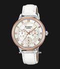 Casio Sheen SHE-3057PGL-7AUDR Mother of Pearl Dial White Leather Strap-0