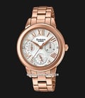 Casio Sheen SHE-3059PG-7AUDR Silver Dial Rose Gold Stainless Steel Strap-0