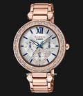Casio Sheen SHE-3061PG-7BUDF Silver Dial Rose Gold Stainless Steel Strap-0