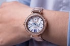 Casio Sheen SHE-3061PG-7BUDF Silver Dial Rose Gold Stainless Steel Strap-1