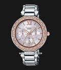 Casio Sheen SHE-3061SG-4AUDR Silver Dial Rose Gold Stainless Steel Strap-0