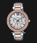 Casio Sheen SHE-3061SPG-7BUDF Silver Dial Rose Gold Stainless Steel Strap-0