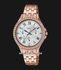 Casio Sheen SHE-3062PG-7AUDF White Dial Rose Gold Stainless Steel Strap-0
