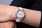 Casio Sheen SHE-3062PGL-7AUDF Silver Dial White Leather Strap-1