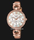 Casio Sheen SHE-3067PGL-7BUDF Mother of Pearl Dial Rose Gold Leather Band-0