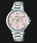 Casio Sheen SHE-3511D-4AUDR Pink Dial Stainless Steel Strap-0