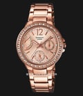 Casio Sheen SHE-3805PG-9AUDR Rose Gold Dial Rose Gold Stainless Steel Strap-0