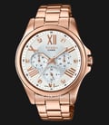 Casio Sheen SHE-3806PG-7AUDR Silver Dial Rose Gold Stainless Steel Strap-0