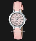 Casio Sheen SHE-4029L-4AUDR Pink Dial Pink Leather Strap-0