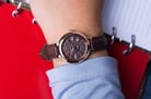 Casio Sheen SHE-4029PGL-5AUDF Brown Dial Brown Leather Strap-1