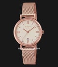 Casio Sheen SHE-4540CGM-4AUDF Ladies Beige Dial Rose Gold Mesh Band-0