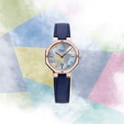 Casio Sheen SHE-4543CGL-2AUDF Iridescent Shimmer Of Mother Of Pearl Dial Blue Leather Band-1