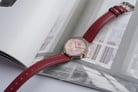 Casio Sheen SHE-4543CGL-4AUDF Iridescent Shimmer Of Mother Of Pearl Dial Red Leather Band-7