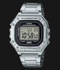 Casio General W-218HD-1AVDF Digital Dial Stainless Steel Band-0
