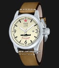 CCCP Typhoon CP-7018-05 Automatic Men Cream Dial Brown Leather Strap-0