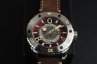 CCCP Naval Viktor CP-7073-04 Diver 1000M Automatic Man Red Dial Dark Brown Leather Strap-2