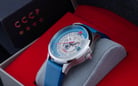 CCCP Tsiolkovksky CP-7080-02 Automatic Semi Skeleton Dial Blue Leather Strap-5