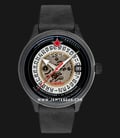 CCCP Tsiolkovksky CP-7080-06 Automatic Semi Skeleton Dial Black Leather Strap-0