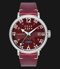 CCCP Comrade CP-7097-02 Automatic Red Dial Red Leather Strap-0