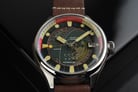 CCCP Leonov CP-7099-01 Automatic Men Green Map Dial Dark Brown Leather Strap Limited Edition-5