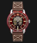 CCCP Mig-21 CP-7101-02 Automatic Men Red Dial Dark Brown Leather Strap Limited Edition-0