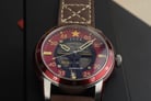 CCCP Mig-21 CP-7101-02 Automatic Men Red Dial Dark Brown Leather Strap Limited Edition-4
