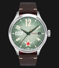 CCCP Lissitzky CP-7104-02 Automatic Men Green Dial Dark Brown Leather Strap-0