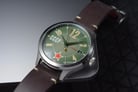CCCP Lissitzky CP-7104-02 Automatic Men Green Dial Dark Brown Leather Strap-3