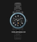 Christian Mode CM401BUBB-L Moonphase Blue Dial Black Stainless Steel Strap-0