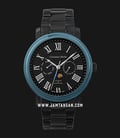 Christian Mode CM401BUBB-M Moonphase Blue Dial Black Stainless Steel Strap-0
