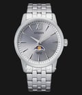 Citizen Classic AK5000-54A Men Moon Phase Silver Dial Stainless Steel Strap-0