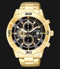Citizen AN3592-80E Men Chronograph Black Dial Gold Plated Stainless Steel-0