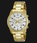 Citizen AN8092-51P Men Chronograph White Dial Gold Plated Stainless Steel-0