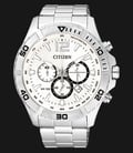 Citizen AN8120-57A Men Chronograph White Dial Stainless Steel Watch-0