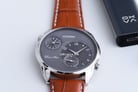 Citizen Classic AO3030-16H Dual Time Men Grey Dial Brown Leather Strap-5