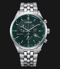 Citizen Eco-Drive AT2149-85X Chronograph Men Green Dial Stainless Steel Strap-0