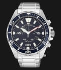Citizen Eco Drive AT2431-87L Men Chronograph Blue Dial Stainless Steel Strap-0