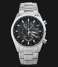 Citizen Eco-Drive AT8015-54E Chronograph Radio Controlled Black Dial Stainless Steel Strap-0