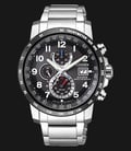 Citizen AT8124-83E Eco-Drive Radio Controlled Chronograph Men Black Dial Stainless Steel Strap-0