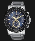 Citizen AT8124-83M Ecodrive Radio Controlled Chronograph Men Blue Dial Stainless Steel Strap-0