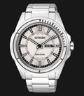 Citizen Eco-Drive AW0030-55A Men White Dial Stainless Steel Strap-0